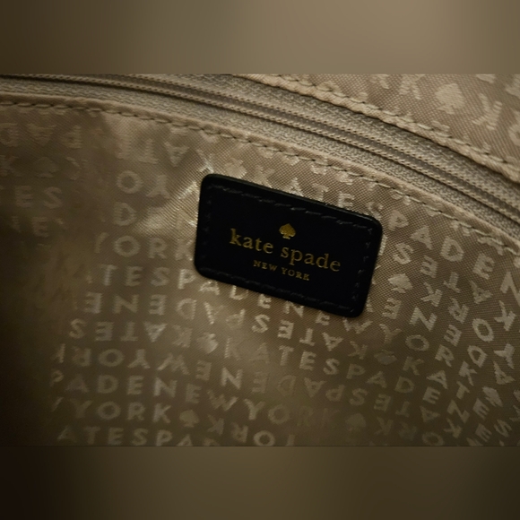 KATE SPADE Purse Crossbody Long Wallet matching set EUC Black White Pink Leather - Picture 8 of 16